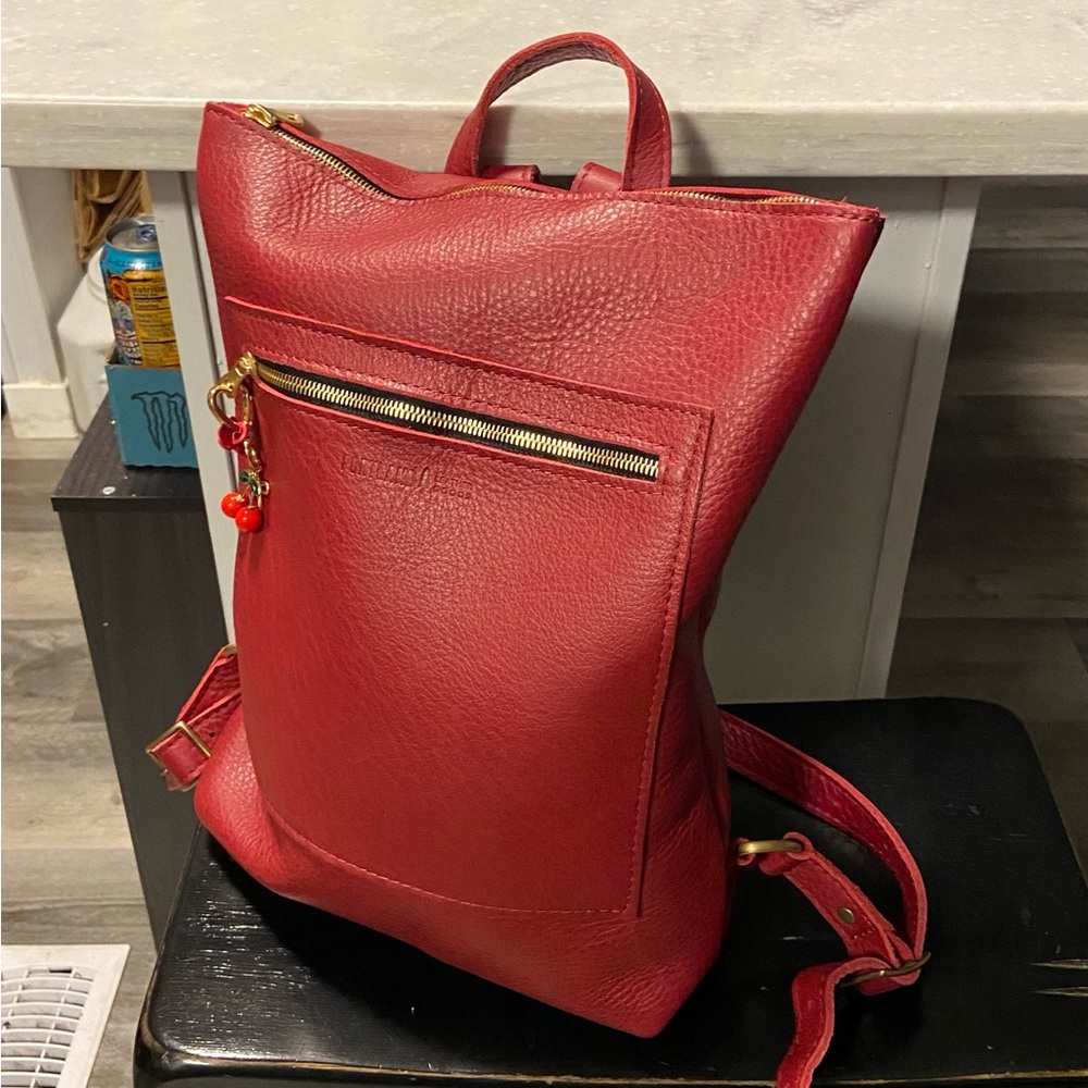 Portland Leather Vibrant Red Flamenco 💃 Laptop Backpack - Picture 13 of 13
